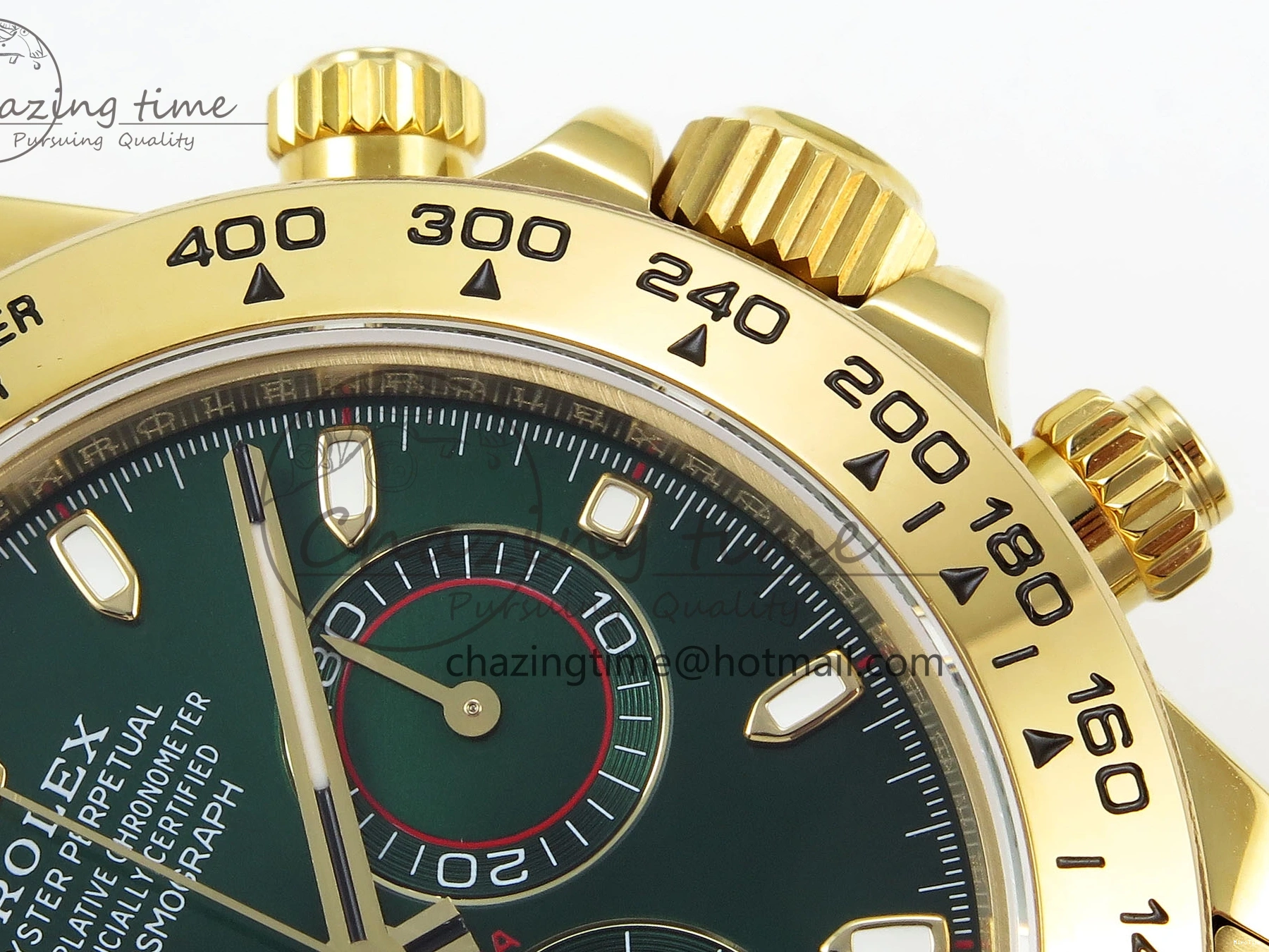 MiroTime 0104 ModernLook Daytona 116508 QF 1:1 Best Edition Green Dial on YG Bracelet SH4130 V3 (Gain Weight) 1724